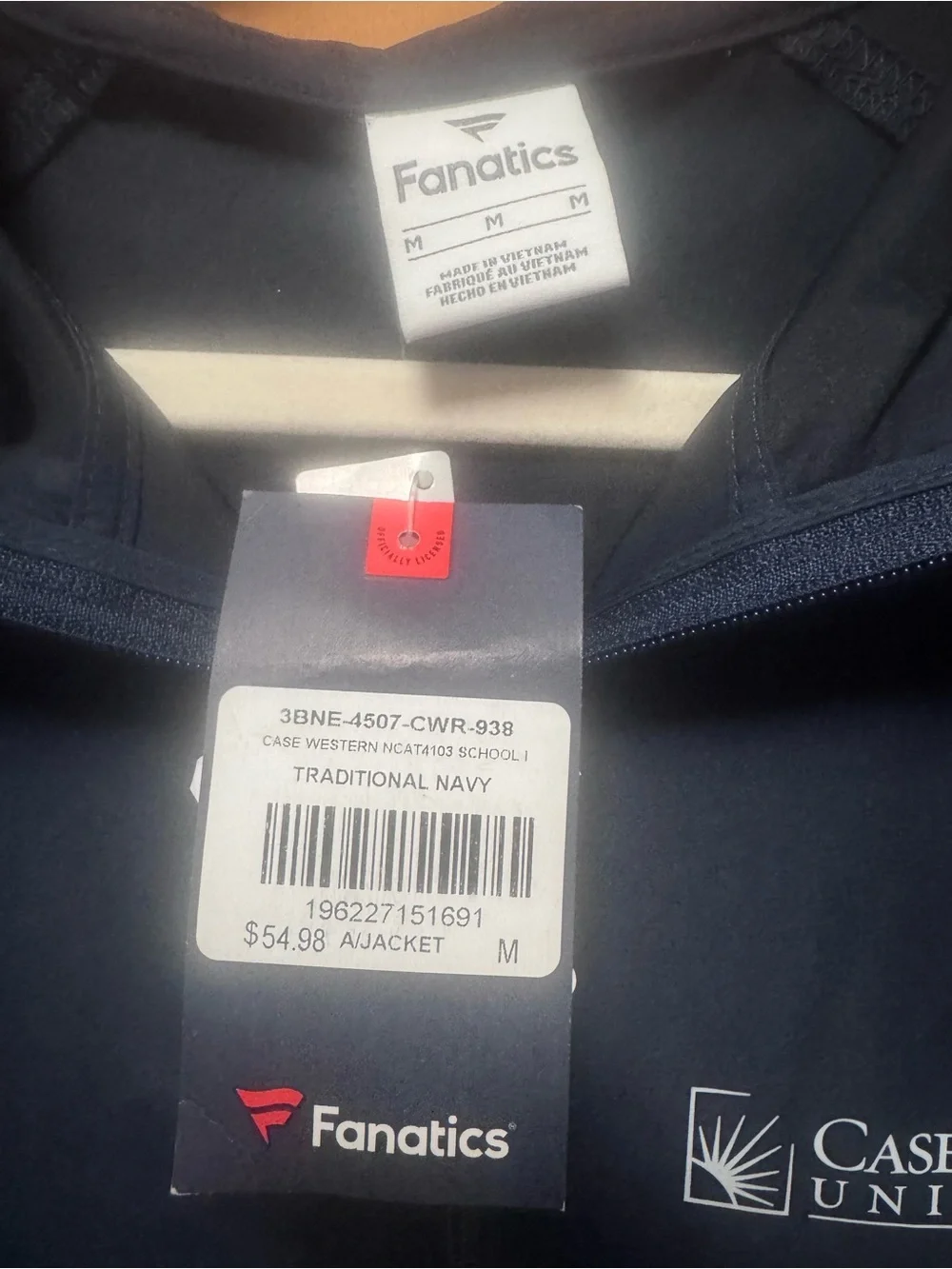 Fanatics Navy Pullover Windbreaker with White Logo